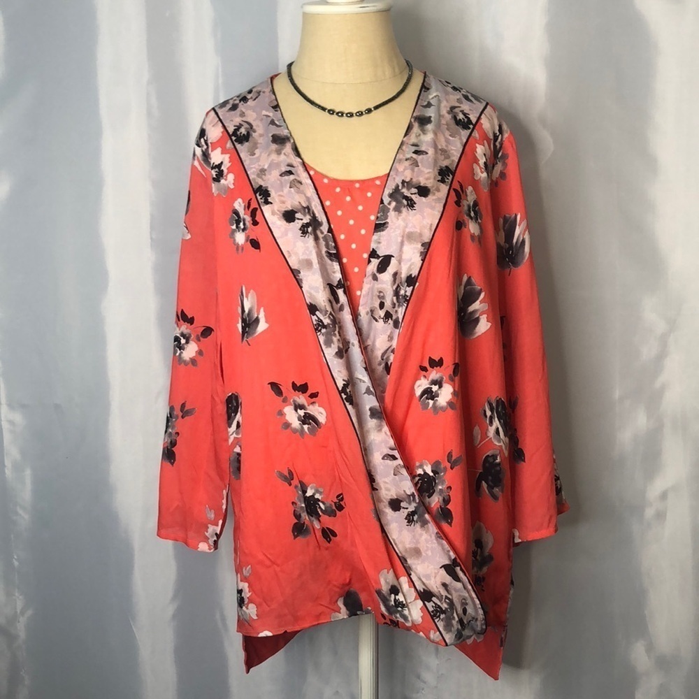 Tolani Collection Anthropologie Woman’s Floral Surplice Wrap Top 100% Modal XS